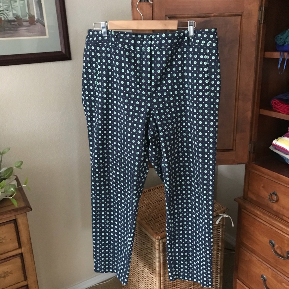 Navy blue and green charter club size 16